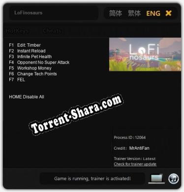 LoFinosaurs: Читы, Трейнер +7 [MrAntiFan]