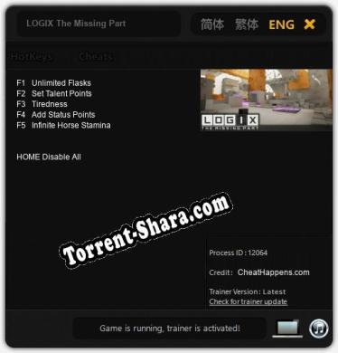 LOGIX The Missing Part: ТРЕЙНЕР И ЧИТЫ (V1.0.40)