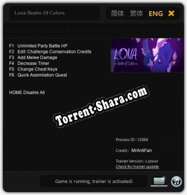 Lona Realm Of Colors: Читы, Трейнер +6 [MrAntiFan]