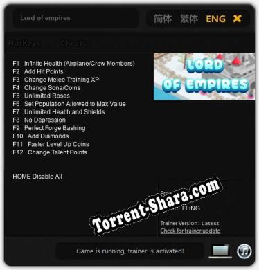 Трейнер для Lord of empires [v1.0.9]