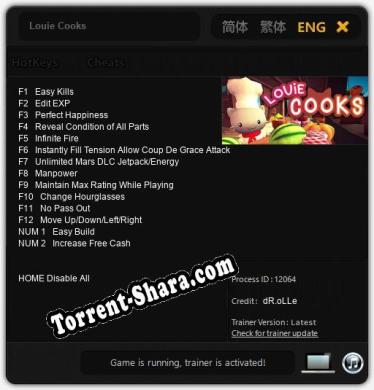 Louie Cooks: Трейнер +14 [v1.9]