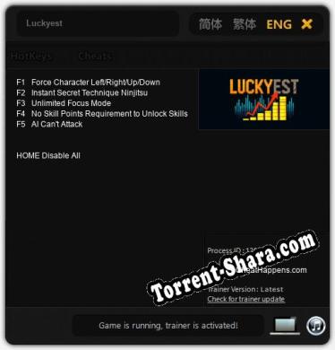 Luckyest: Читы, Трейнер +5 [CheatHappens.com]