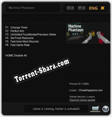 Machine Phantasm: Читы, Трейнер +6 [CheatHappens.com]