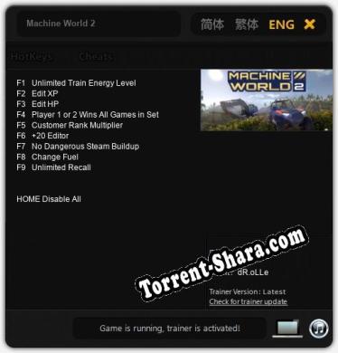 Трейнер для Machine World 2 [v1.0.3]
