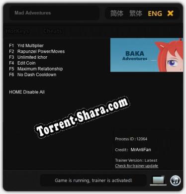 Mad Adventures: ТРЕЙНЕР И ЧИТЫ (V1.0.73)