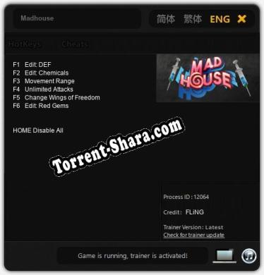 Madhouse: ТРЕЙНЕР И ЧИТЫ (V1.0.15)
