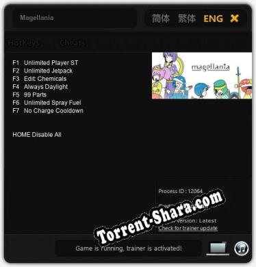 Трейнер для Magellania [v1.0.2]