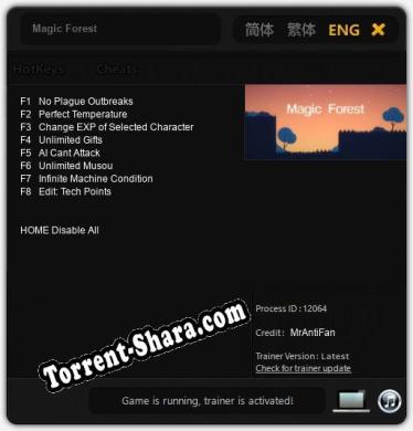 Magic Forest: Трейнер +8 [v1.4]