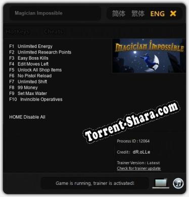 Magician Impossible: Читы, Трейнер +10 [dR.oLLe]