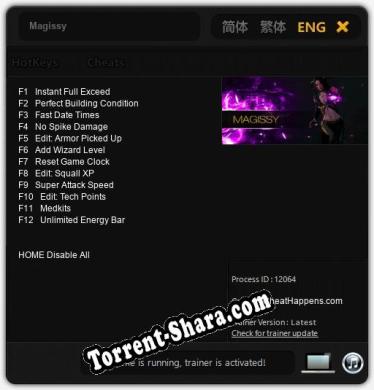 Трейнер для Magissy [v1.0.3]