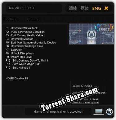 MAGNET EFFECT: Читы, Трейнер +12 [CheatHappens.com]