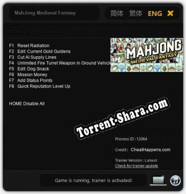 MahJong Medieval Fantasy: Читы, Трейнер +8 [CheatHappens.com]