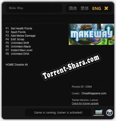 Make Way: Трейнер +8 [v1.1]