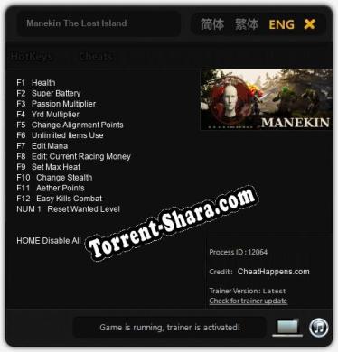 Manekin The Lost Island: Трейнер +13 [v1.5]