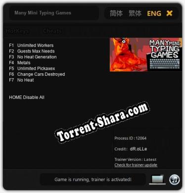 Many Mini Typing Games: Трейнер +7 [v1.8]