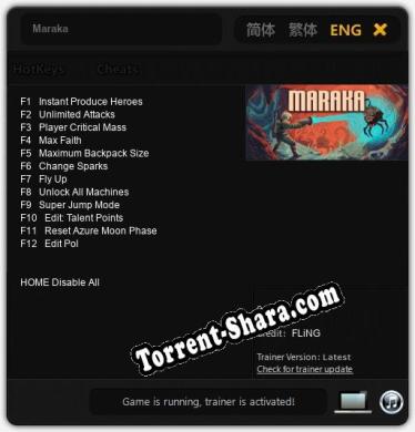 Maraka: Трейнер +12 [v1.9]
