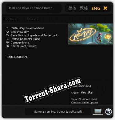 Трейнер для Mari and Bayu The Road Home [v1.0.9]