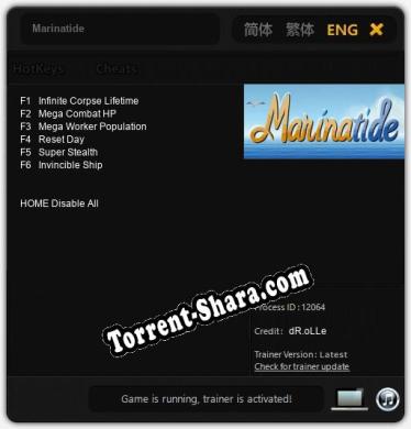 Marinatide: Трейнер +6 [v1.6]