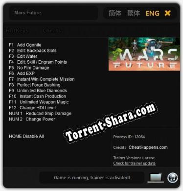 Mars Future: Читы, Трейнер +14 [CheatHappens.com]
