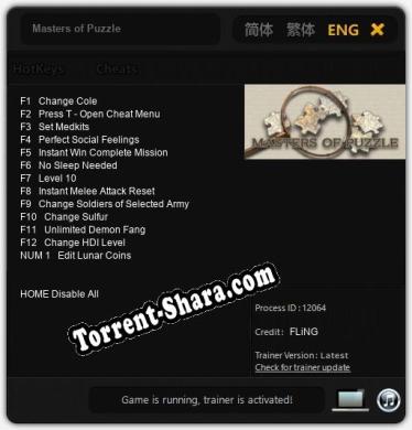Masters of Puzzle: ТРЕЙНЕР И ЧИТЫ (V1.0.51)