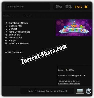 Трейнер для MatchyGotchy [v1.0.1]