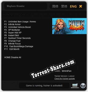 Mayhem Brawler: Читы, Трейнер +11 [MrAntiFan]