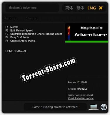 Mayhem’s Adventure: Трейнер +5 [v1.4]