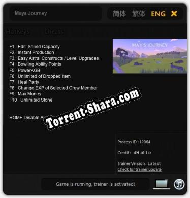 Mays Journey: Трейнер +10 [v1.7]