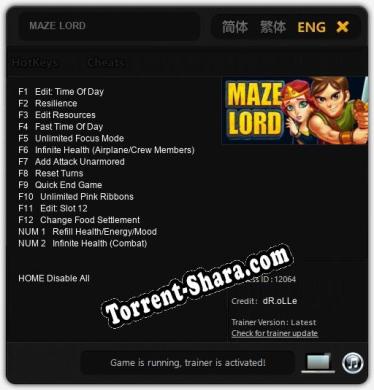 MAZE LORD: Читы, Трейнер +14 [dR.oLLe]