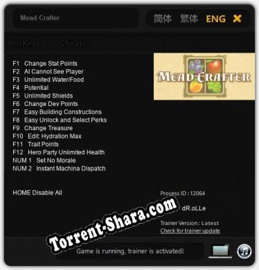 Трейнер для Mead Crafter [v1.0.6]