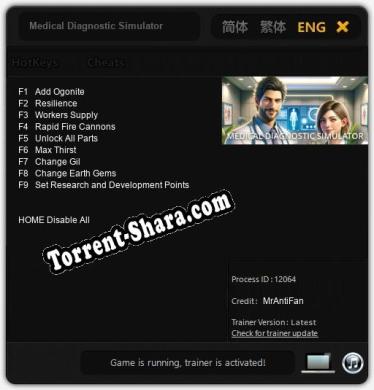 Medical Diagnostic Simulator: Читы, Трейнер +9 [MrAntiFan]