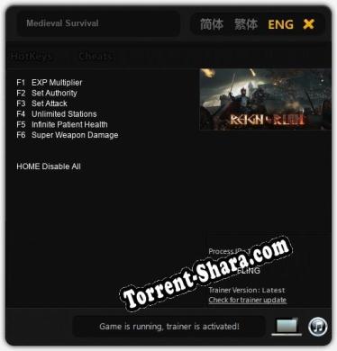 Medieval Survival: Читы, Трейнер +6 [FLiNG]