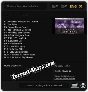 Трейнер для Medieval Total War Collection [v1.0.2]