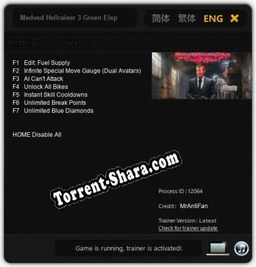 Medved Hellraiser 3 Green Elephant: Трейнер +7 [v1.2]