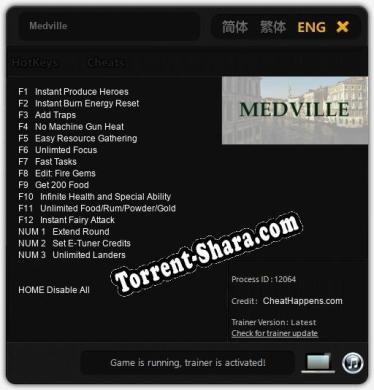 Medville: Читы, Трейнер +15 [CheatHappens.com]