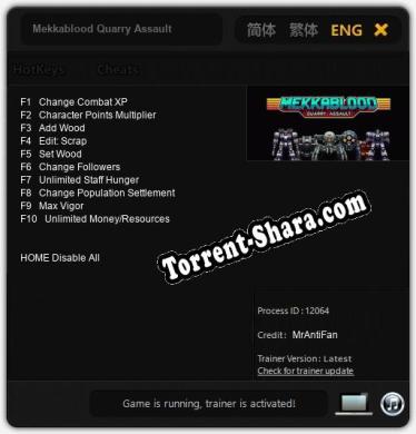 Mekkablood Quarry Assault: Читы, Трейнер +10 [MrAntiFan]