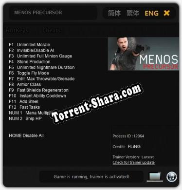 MENOS PRECURSOR: Трейнер +14 [v1.6]