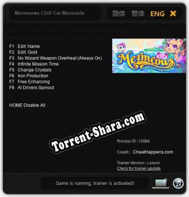 Mermeows Chill Cat Mermaids: Читы, Трейнер +8 [CheatHappens.com]