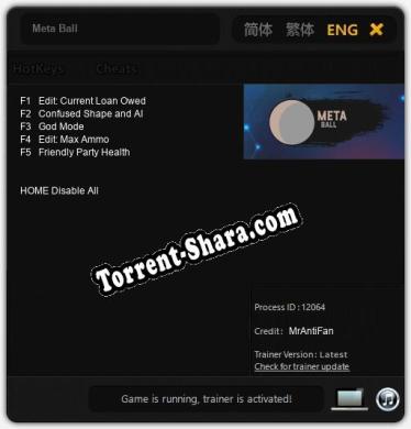 Meta Ball: Читы, Трейнер +5 [MrAntiFan]