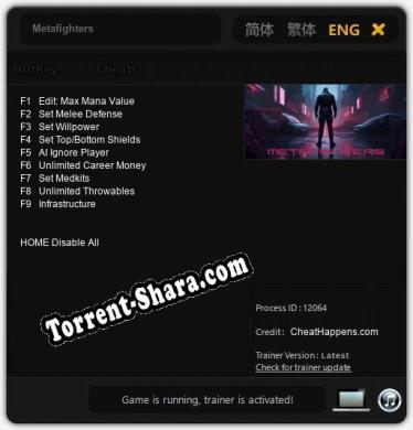 Metafighters: Читы, Трейнер +9 [CheatHappens.com]