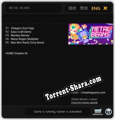 METAL BEANS: Читы, Трейнер +5 [CheatHappens.com]