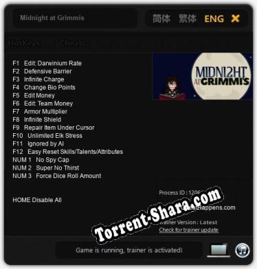 Midnight at Grimmis: Читы, Трейнер +15 [CheatHappens.com]