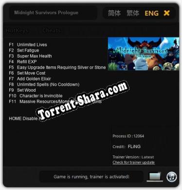 Трейнер для Midnight Survivors Prologue [v1.0.7]