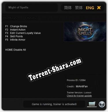 Трейнер для Might of Spells [v1.0.6]