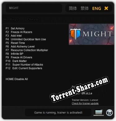 MIGHT: Читы, Трейнер +12 [dR.oLLe]