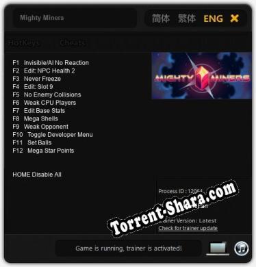 Mighty Miners: Читы, Трейнер +12 [MrAntiFan]
