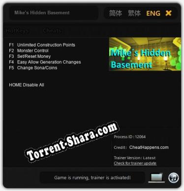 Mike’s Hidden Basement: Трейнер +5 [v1.1]
