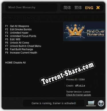 Mind Over Monarchy: Читы, Трейнер +9 [dR.oLLe]