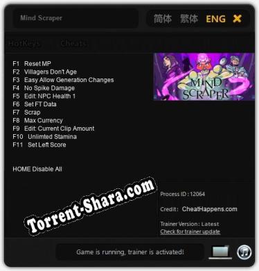Mind Scraper: Читы, Трейнер +11 [CheatHappens.com]