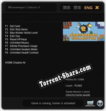 Трейнер для Minesweeper Collector 2 [v1.0.2]